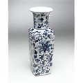 Aa Importing AA Importing 59702 Square Blue & White Vase 59702